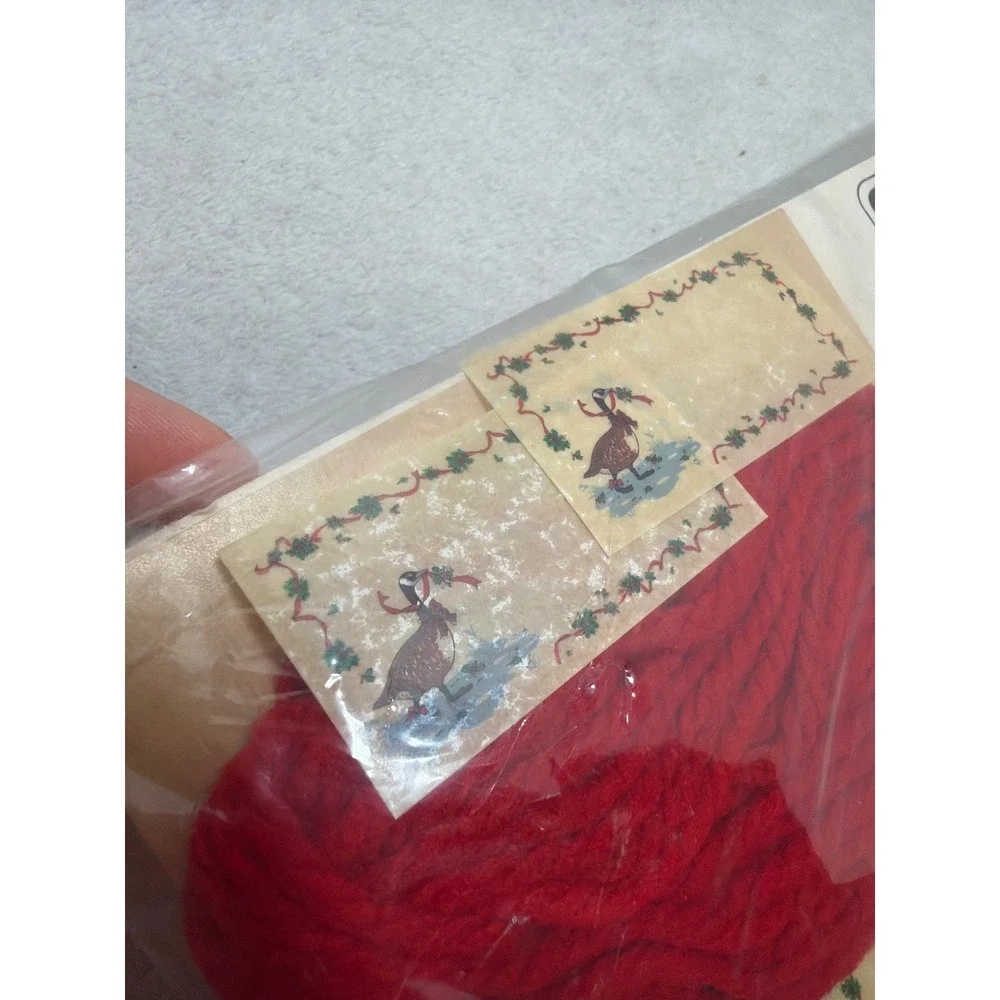Potpourri Press Jar Toppers Red Christmas Canada Goose Vintage Kit Geese